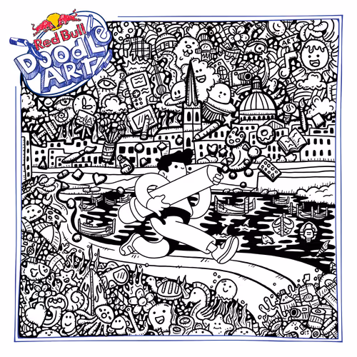 Red Bull Doodle Art Collection Mentored By Burnt T