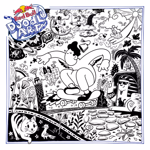 Red Bull Doodle Art Collection Mentored By Burnt T