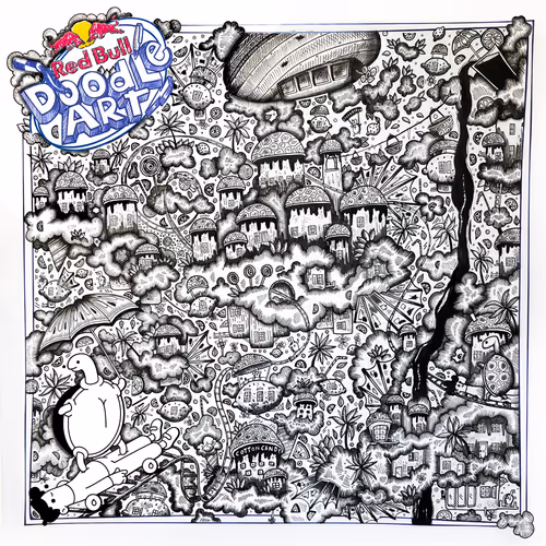 Red Bull Doodle Art Collection Mentored By Burnt T