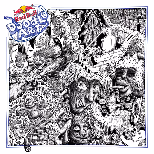 Red Bull Doodle Art Collection Mentored By Burnt T