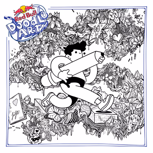 Red Bull Doodle Art Collection Mentored By Burnt T