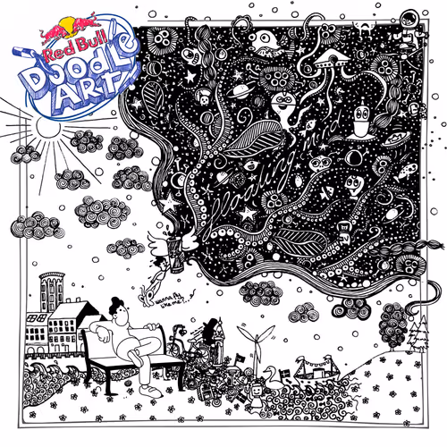 Red Bull Doodle Art Collection Mentored By Burnt T