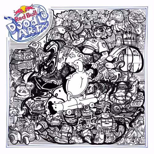 Red Bull Doodle Art Collection mentored by Burnt Toast #11319/12935