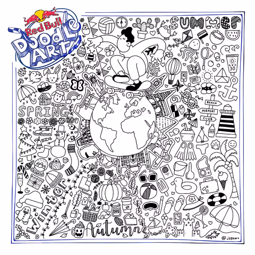 Red Bull Doodle Art Collection Mentored By Burnt T