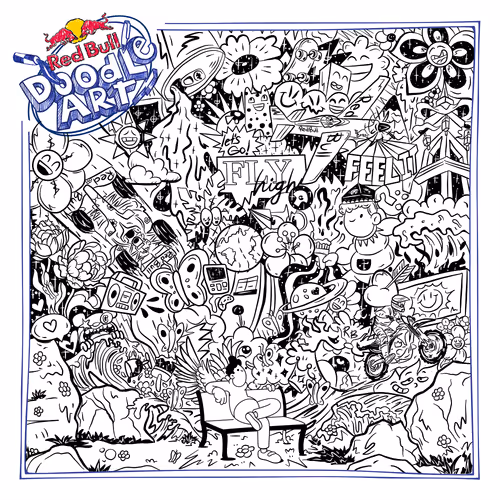 Red Bull Doodle Art Collection Mentored By Burnt T