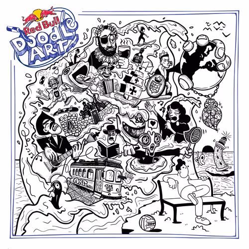 Red Bull Doodle Art Collection Mentored By Burnt T