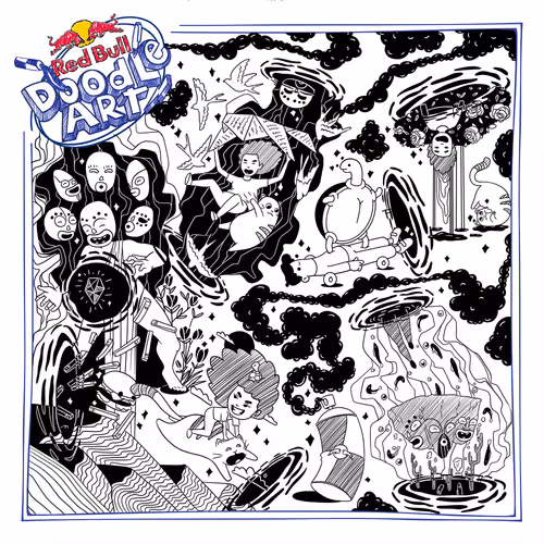 Red Bull Doodle Art Collection Mentored By Burnt T