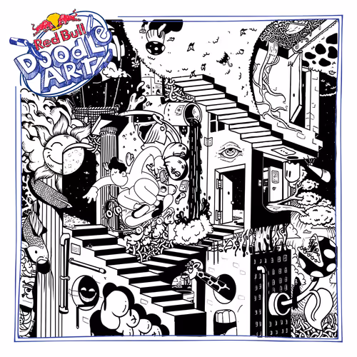 Red Bull Doodle Art Collection Mentored By Burnt T