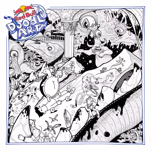 Red Bull Doodle Art Collection Mentored By Burnt T