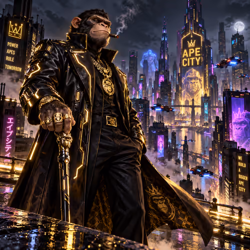 APE CITY OUTLAWS #001 — Neon Kingpin