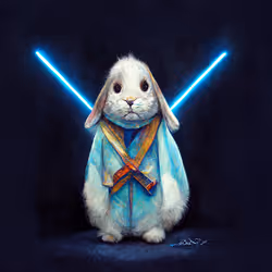 Blue Bunny Knight  #9