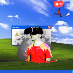 Canvas #291: desktop error. — vr. — flowers. — walking for clout. — dreamscape