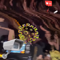 Canvas #170: motion tracker. — watching. — virus. — walking for clout. — dreamscape