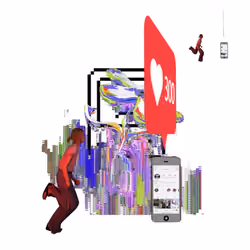 Canvas #305: mac screen. — chasing likes. — flowers. — running for clout. — bleep