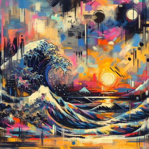 Eternal Wave, A tribute to the ceaseless rhythm of life. Each crest carries a story, each crash a re