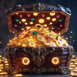 Lost Gold Treasure Chest