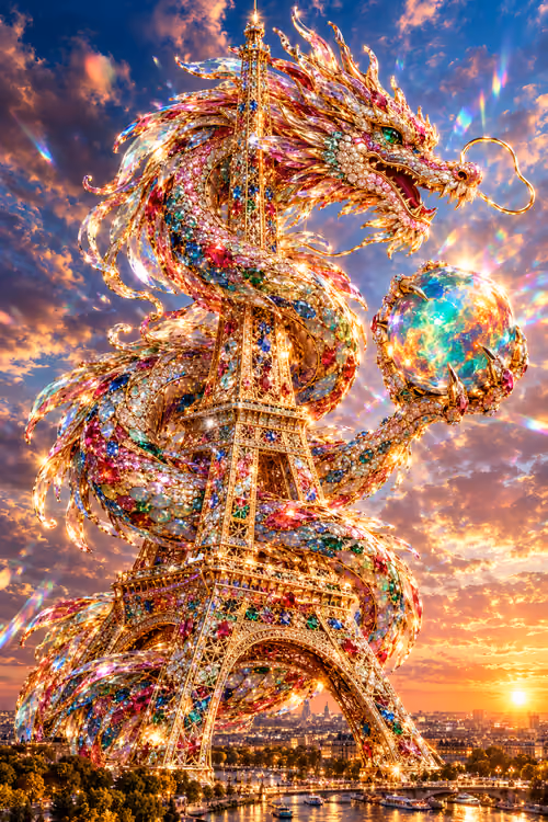 DRAGON × EIFFEL TOWER = 8