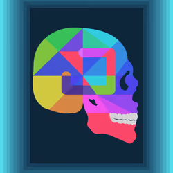 Skull in box.