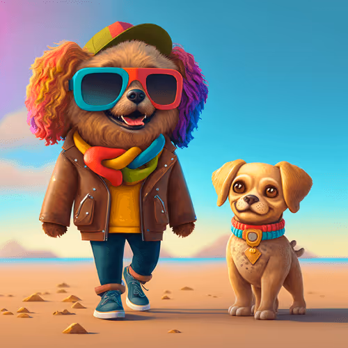 Walk The Dog With Dogs And Eggs