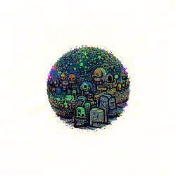 GLOWING GRAVEYARD PLANET