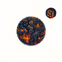 BURNING BITCOIN PLANET