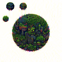 ACID OVERGROWN CITY PLANET