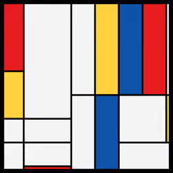 Composition B in Red, Blue, and Yellow