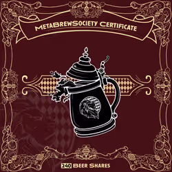 MetaBrewSociety Genesis Certificate #904