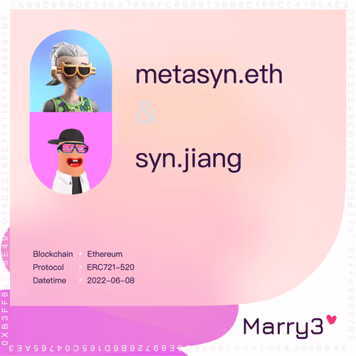 Marry3 #37 metasyn.eth&syn.jiang