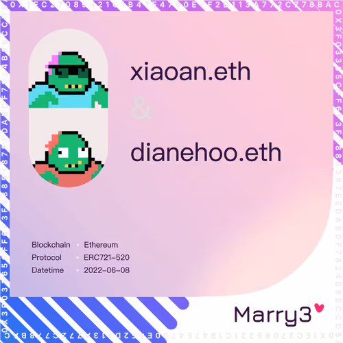 Marry3 #21 xiaoan.eth&dianehoo.eth