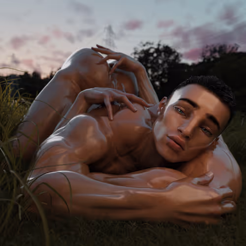 In the Grass at Dusk