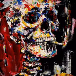 Skull With Spliff