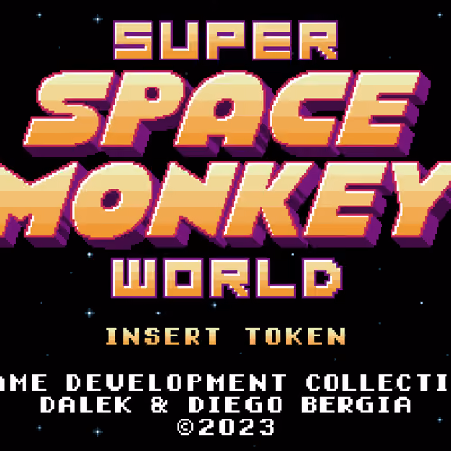 SUPER SPACEMONKEY WORLD: Title Screen