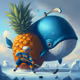 Adventure Whale and Pineapple