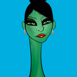 Long Neckie Lady #1608