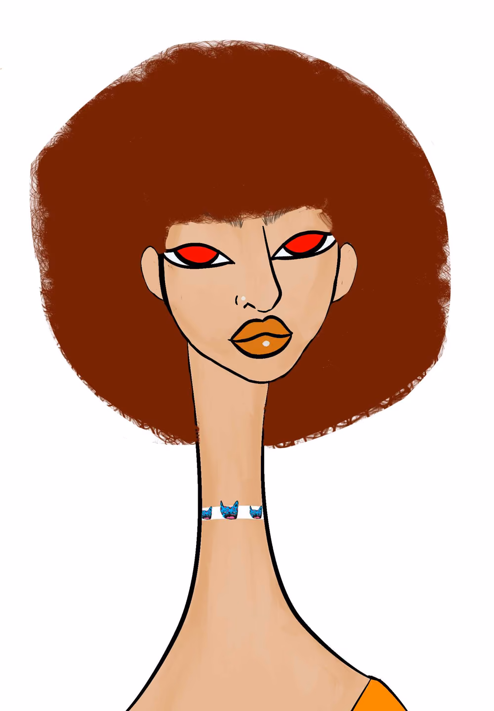 Long Neckie Lady #3286