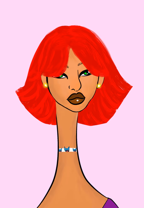Long Neckie Lady #3293