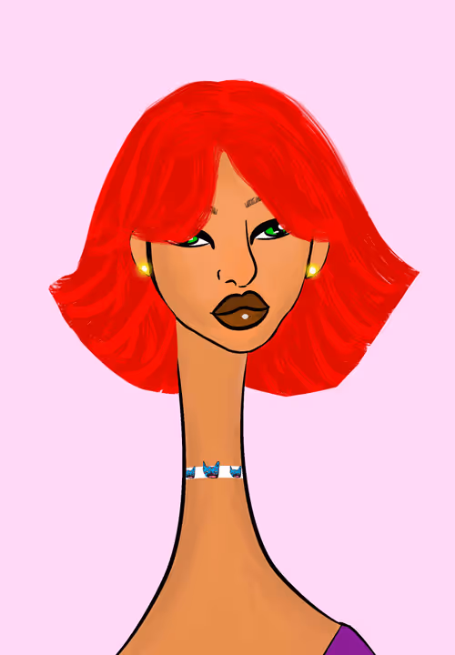 Long Neckie Lady #3293
