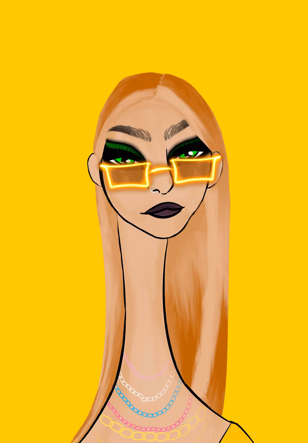 Long Neckie Lady #3310
