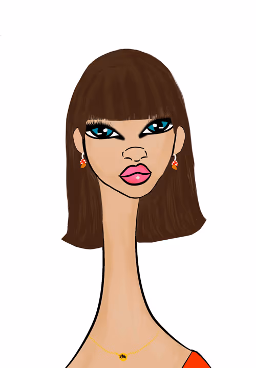 Long Neckie Lady #3325