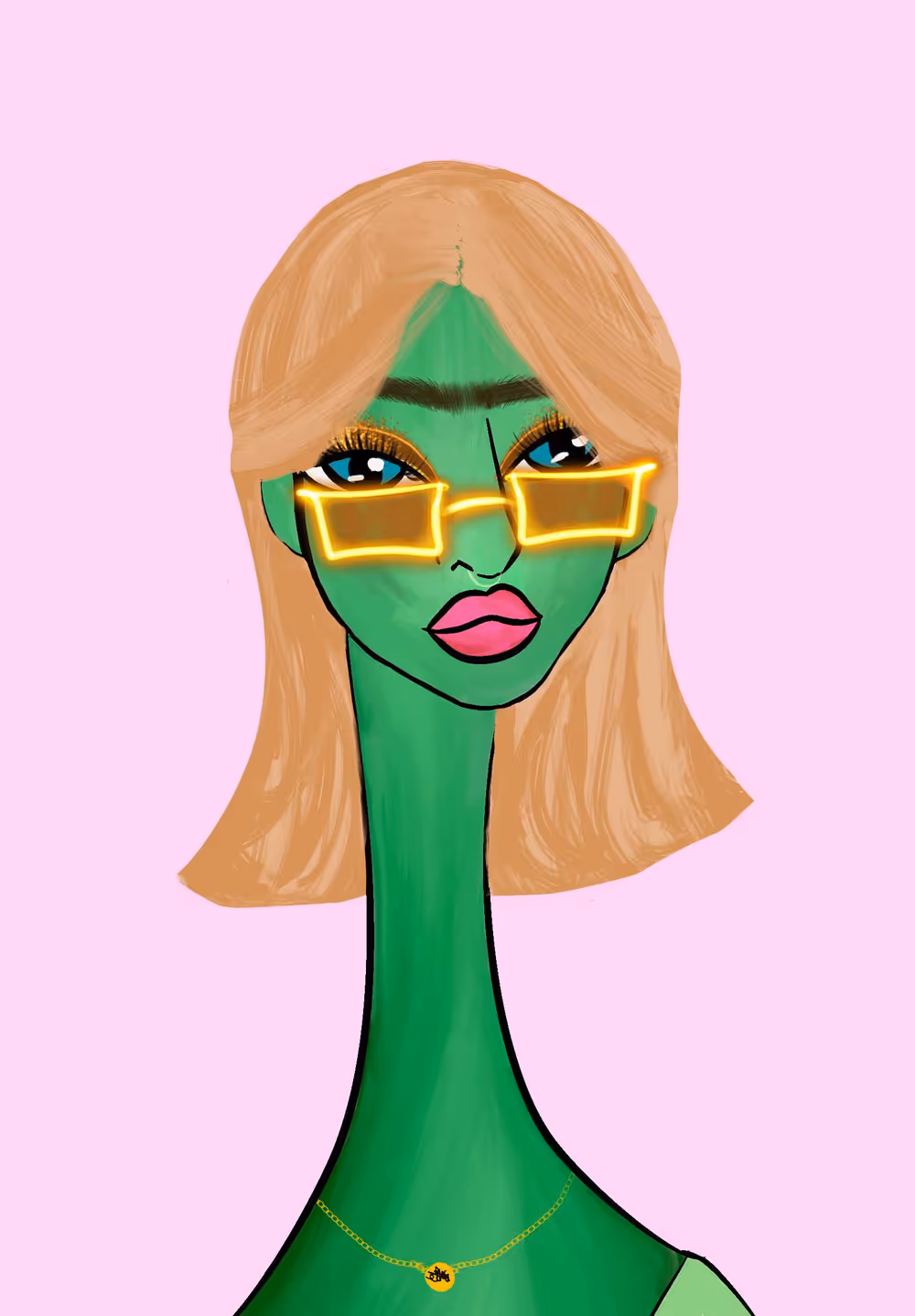 Long Neckie Lady #3331