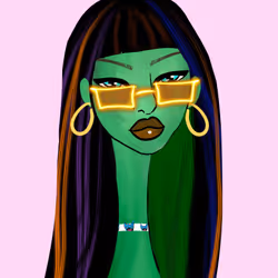 Long Neckie Lady #2077