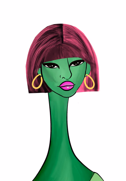 Long Neckie Lady #3296