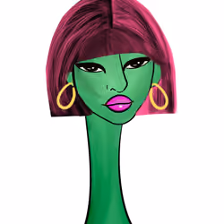 Long Neckie Lady #3296