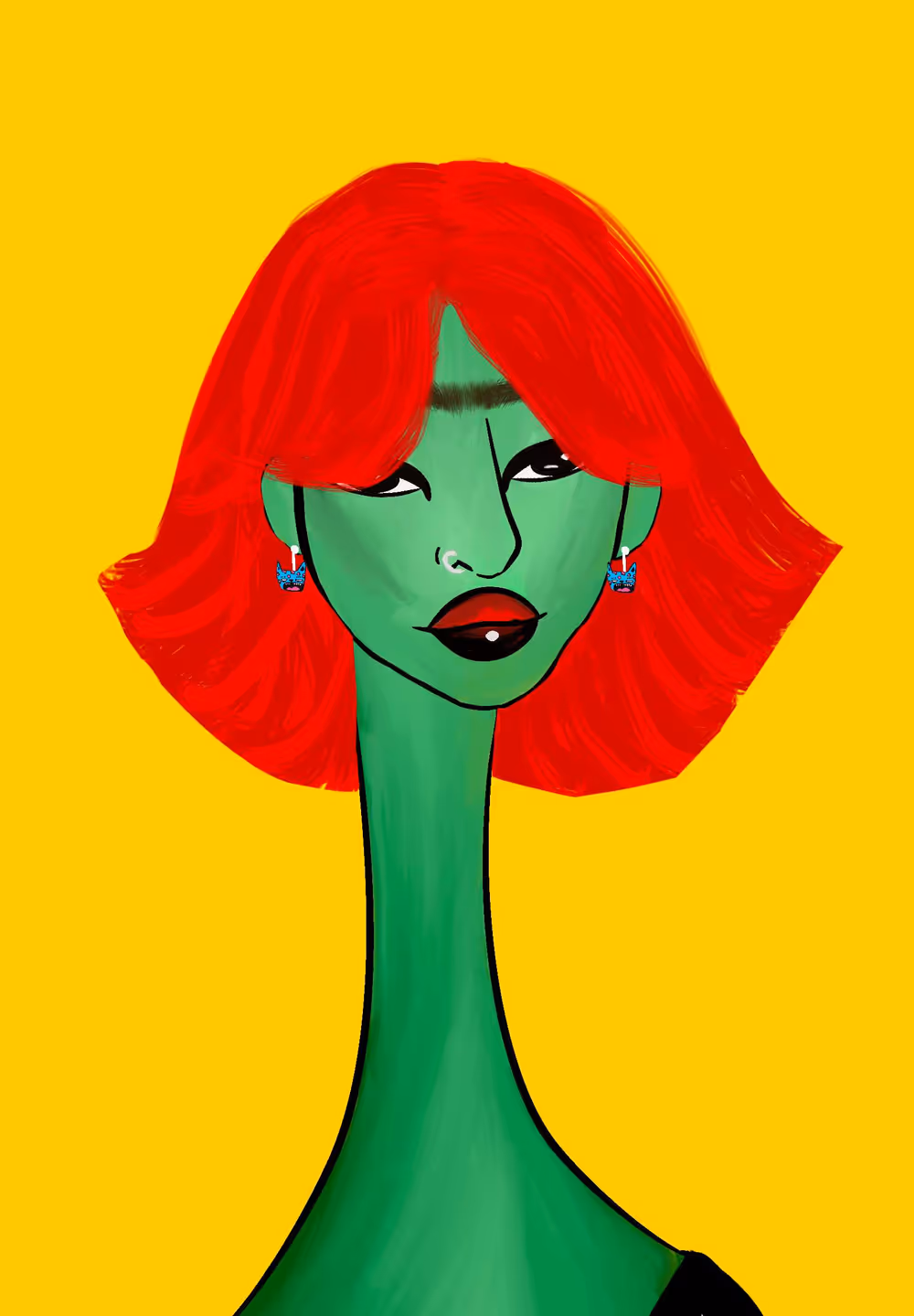 Long Neckie Lady #3317