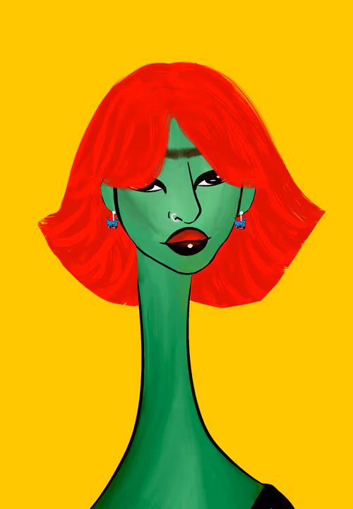 Long Neckie Lady #3317