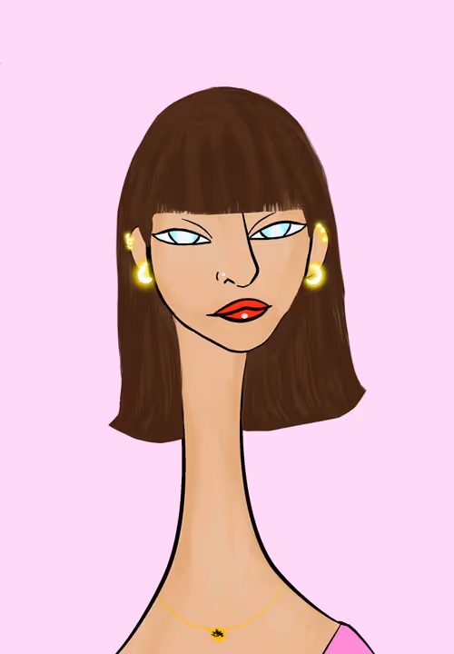 Long Neckie Lady #3327