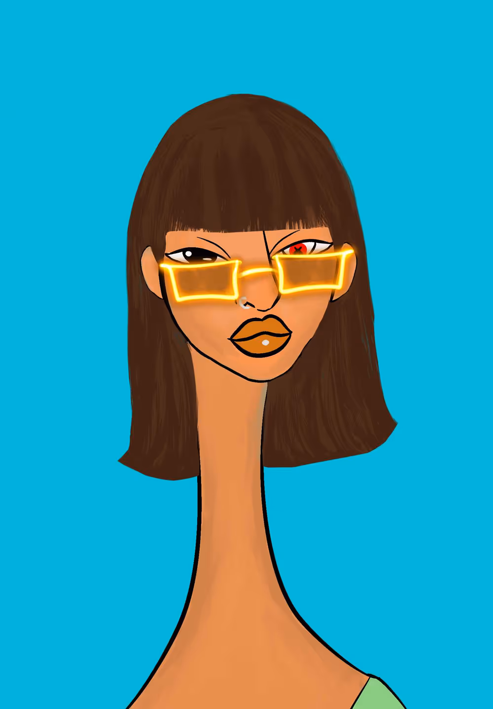Long Neckie Lady #3318