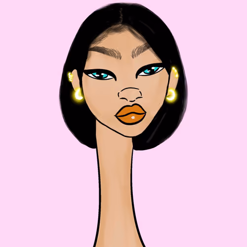 Long Neckie Lady #3072