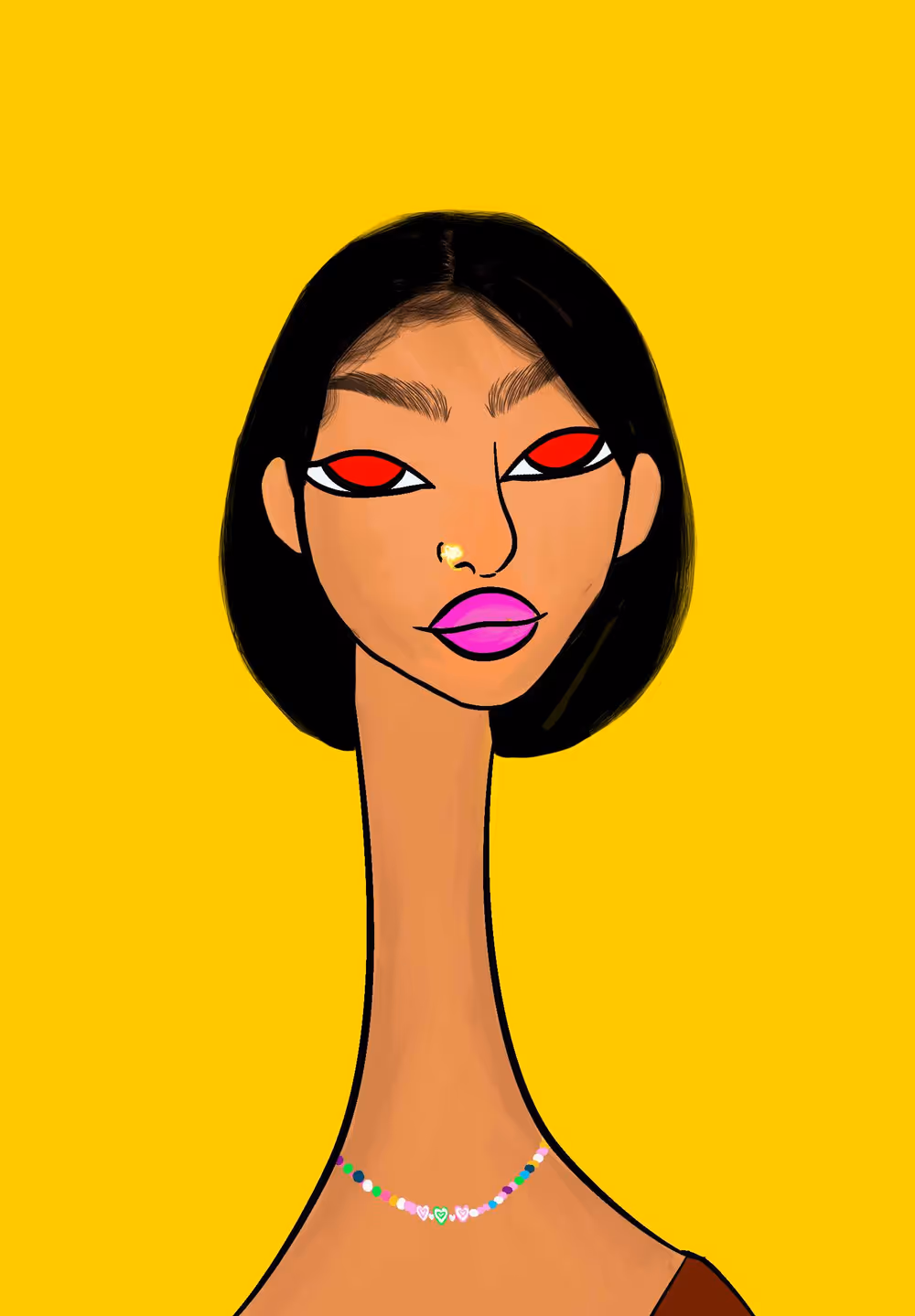 Long Neckie Lady #3291